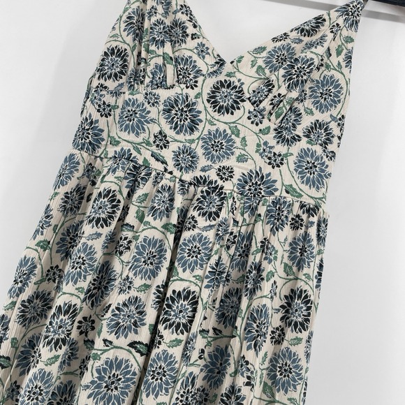 Japna Midi Dress Women's Small Blue Floral Strappy Tiered Fairy Western Boho NEW - Picture 12 of 13